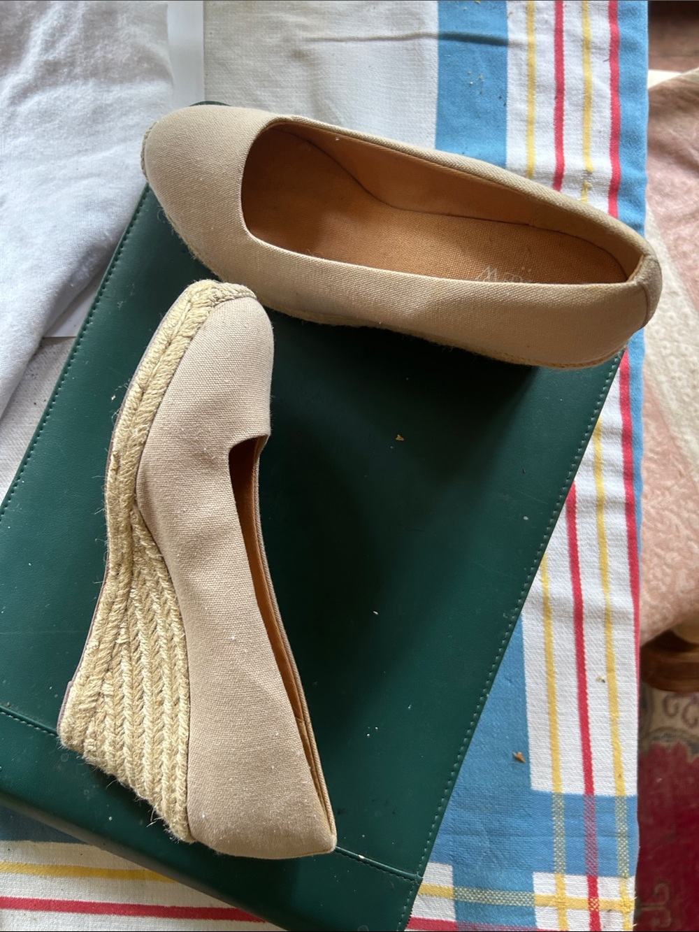 J.Crew 3” wedge espadrilles in beige